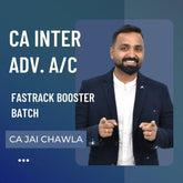 CA Inter Adv. Acc. | Fastrack-Booster Practice Batch by CA Jai Chawla | For Jan 26 Exams